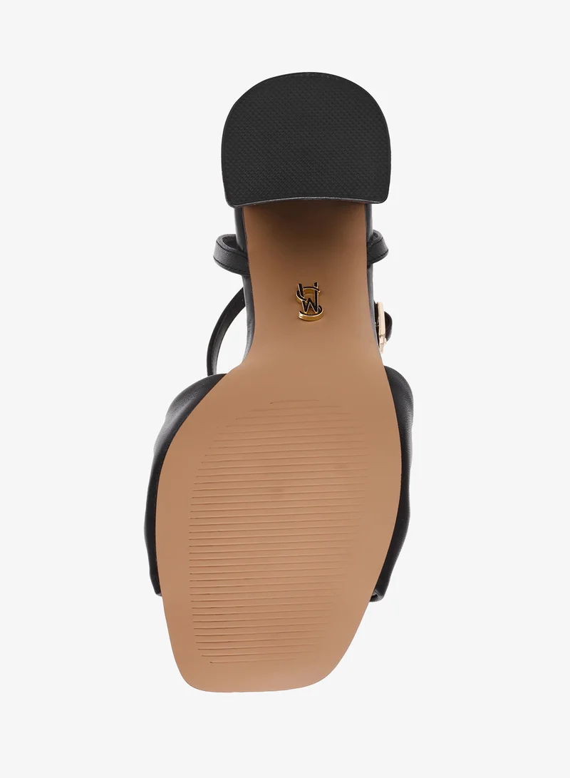 STEVE MADDEN  Nappa Leather Buckle Ornament  Sandals for Women | Best Price UAE